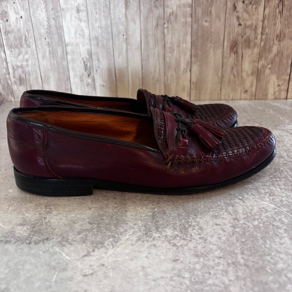 Men’s Nordstrom 'Kappa' Burgundy Tassel Leather Loafers - Picture 4 of 7
